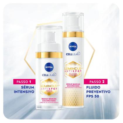 Imagem de Kit NIVEA Luminous 630 - Sérum Intensivo 30ml + Fluido Preventivo FPS 50 40ml