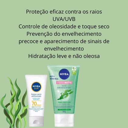 Imagem de Kit Nivea Sun Protetor Solar Facial FPS70 40ml+Sabonete Gel Facial 150g