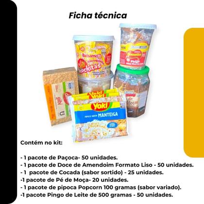 Imagem de Kit nº3 Doces p/ Festa Junina São João Arraiá +Bandeirinha