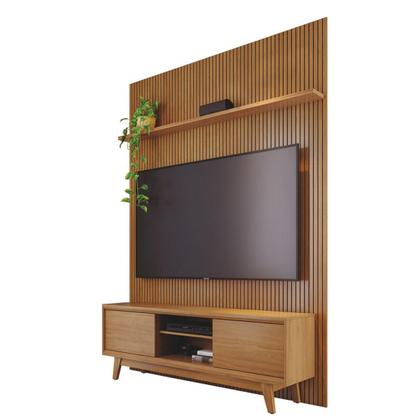 Imagem de Kit Noah painel com prateleira e Rack com Painel Cumaru