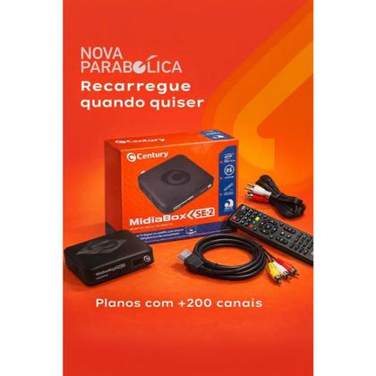 Imagem de Kit Nova Parabólica, 2 Receptores Century Midiabox SE2 + Antena Ku + Lnbf Duplo + 2 Cabo 15 metros +