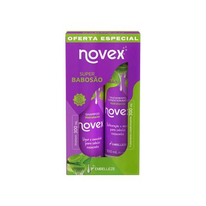 Imagem de Kit Novex Super Babosão Shampoo de Hidratação 300ml + Tratamento Condicionante 300ml