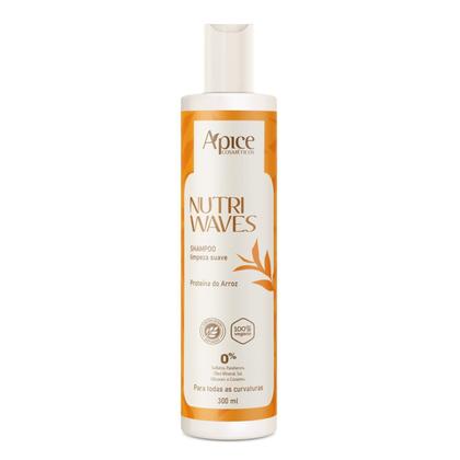 Imagem de Kit Nutri Waves Creme de Pentear, Shampoo, Gel, Máscara - Apice  Cachos Definidos, Hidratados e com Brilho