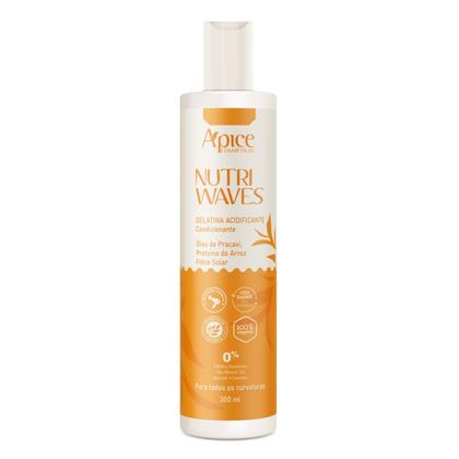Imagem de Kit Nutri Waves Creme de Pentear, Shampoo, Gel, Máscara - Apice  Cachos Definidos, Hidratados e com Brilho