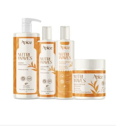 Imagem de Kit Nutri Waves - Shampoo, Condicionador, Máscara, Creme