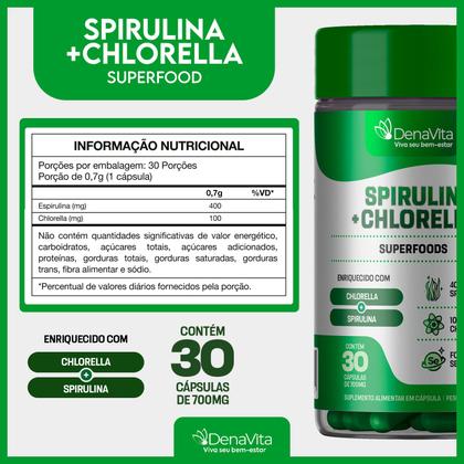 Imagem de Kit NutriBoost - Coenzima Q10, Ômega 3, Vitamina E, TCM + Spirulina Com Chlorela 2x1 - Vegano - Denavita