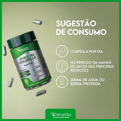 Imagem de Kit NutriBoost - Coenzima Q10, Ômega 3, Vitamina E, TCM + Spirulina Com Chlorela 2x1 - Vegano - Denavita