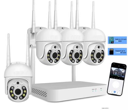Imagem de Kit NVR 4 Câmeras IP Wifi Speed Dome Full HD 1080p Visão Noturna CFTV