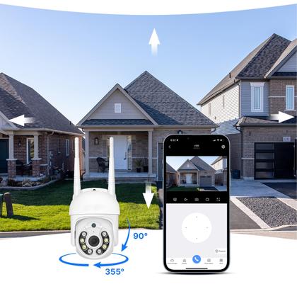 Imagem de Kit NVR 4 Câmeras IP Wifi Speed Dome Full HD 1080p Visão Noturna CFTV