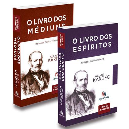 Imagem de Kit O Livro dos Espíritos + O Livro dos Médiuns- Letras Gigantes - NOVA VISÃO