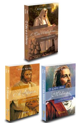 Imagem de Kit O Livro dos Médiuns + A Gênese + O Céu e O Inferno - 3 Livros de Allan Kardec