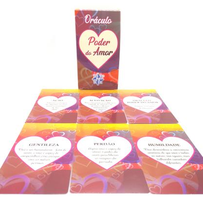 Imagem de Kit O Oráculo Poder do Amor e Porta Tarô Caixa Madeira