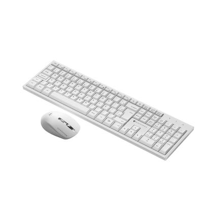 Imagem de Kit Office Sem Fio Machenike Teclado K120, Mouse M610, 1600 DPI, 5 Botões, Branco - JJ02GM00J