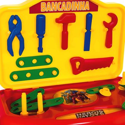 Imagem de Kit Oficina Mecânica Infantil Bancadinha Heróis Da Toys