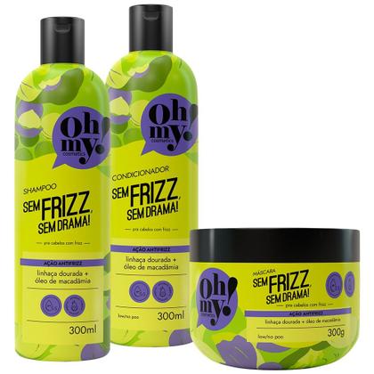 Imagem de Kit Oh My Sem Frizz Sem Drama 300ml 3 Itens