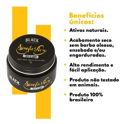 Imagem de Kit Óleo + Balm Modelador para Barba Black Barts Single Ron