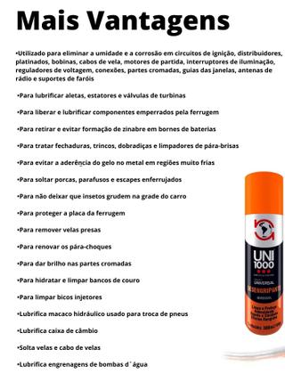 Imagem de Kit Óleo Desengripante Lubrificador Spray Multiuso 6 - Uni.