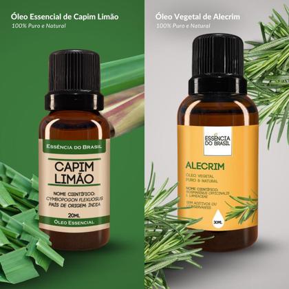 Imagem de Kit Óleo Essen. Capim Limão 20ml + Vegetal de Alecrim 30ml