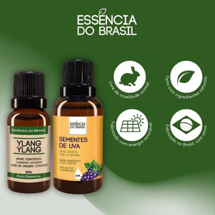 Imagem de Kit Óleo Essen. Ylang Ylang 20Ml + Vegetal Sementes Uva 30Ml