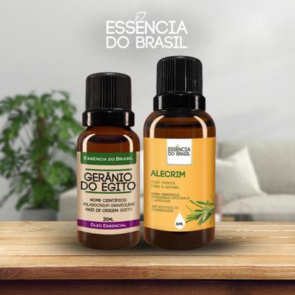 Imagem de Kit Óleo Essencial Gerânio 20ml + Óleo Vegetal Alecrim 30ml