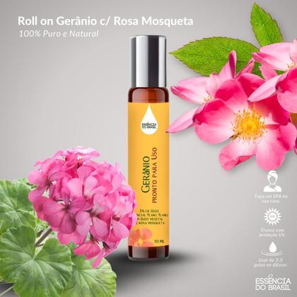 Imagem de Kit Óleo Essencial Gerânio + Pronto P/ Uso Roll On 10ml