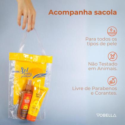 Imagem de Kit Óleo Spray Bronzeador E Loção Clareador Pelos Dermacream