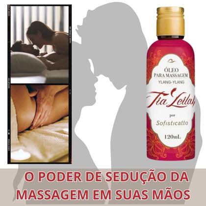 Imagem de Kit Óleos para Massagem Top Sexy: Tia Leilah Ylang-Ylang + Óleo Spray Shock Plus Menta