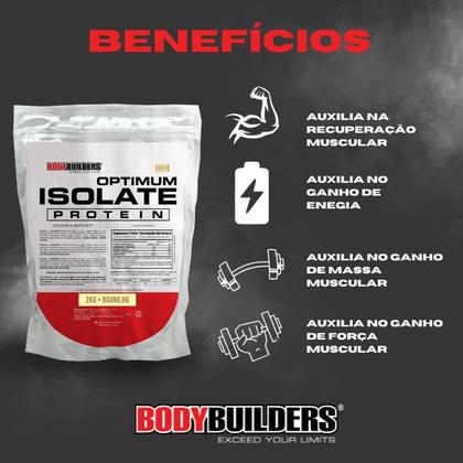 Imagem de Kit Optimum Isolate Whey Protein 2kg + Power Creatina 100g + Coqueteleira - Bodybuilder