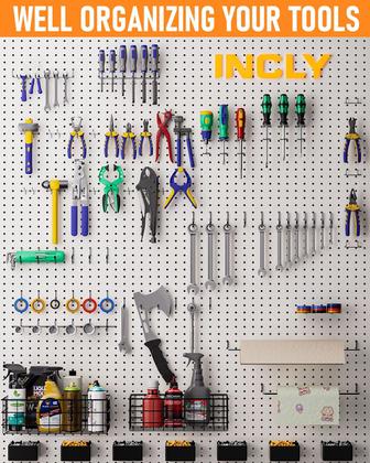 Imagem de Kit organizador de acessórios Pegboard INCLY 238 PCS para Pegboard