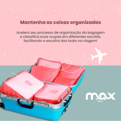 Imagem de Kit Organizador De Bolsa E Mala De Viagem 6 Peças - Necessaire