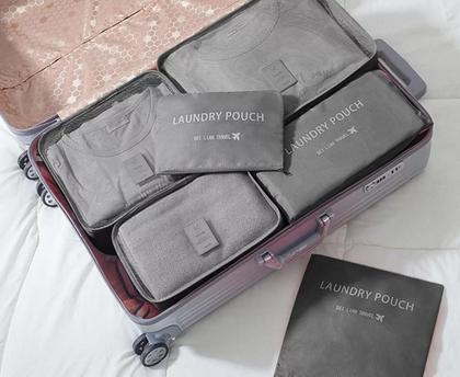 Imagem de Kit Organizador De Mala Bolsa Viagem 6 Pçs Necessaire