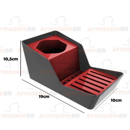 Imagem de Kit Organizador De Pia Porta Detergente + Lixeira 2,5 Litros Cozinha - Crippa