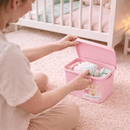 Imagem de Kit Organizador Infantil Rattan Monte Líbano para Quarto de Bebê