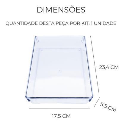 Imagem de Kit Organizador Modular Acrílico 7 Peças Gaveta Mesa