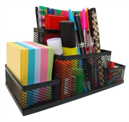 Imagem de Kit Organizador Para Escritório Com 4 Partes Preto