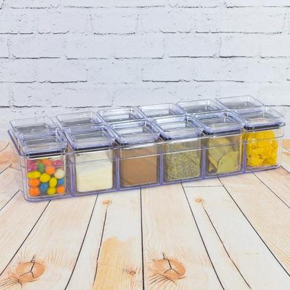 Imagem de Kit Organizador Porta Condimentos Com 13 Pecas Lumini Paramount