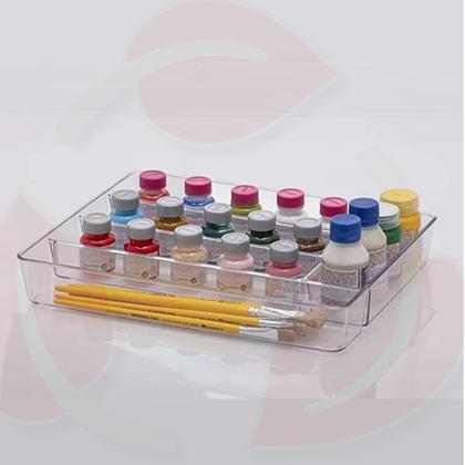 Imagem de Kit Organizadores De Gavetas Porta Talheres Transparente - 2 UN