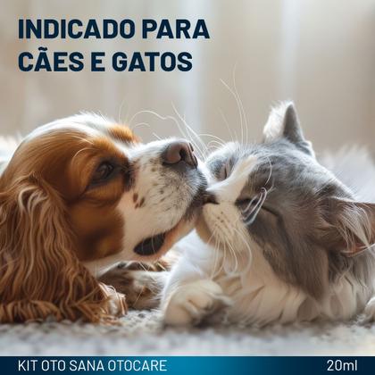 Imagem de Kit Oto Sana e Otocare Tratamento de Otites Cães e Gatos