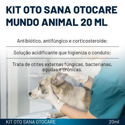 Imagem de Kit Oto Sana e Otocare Tratamento de Otites Cães e Gatos