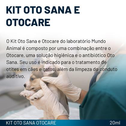 Imagem de Kit Oto Sana e Otocare Tratamento de Otites Cães e Gatos
