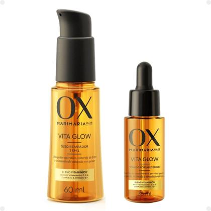 Imagem de Kit Ox Mari Maria Hair Vita Glow: Shampoo, Condicionador, Máscara, Sérum, Defrizante, Óleo e Tônico