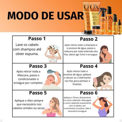 Imagem de Kit Ox Mari Maria Hair Vita Glow: Shampoo, Condicionador, Máscara, Sérum, Defrizante, Óleo e Tônico