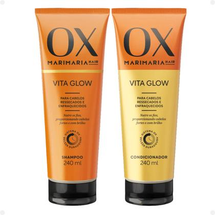Imagem de Kit Ox Mari Maria Hair Vita Glow: Shampoo, Condicionador, Máscara, Sérum, Defrizante, Óleo e Tônico