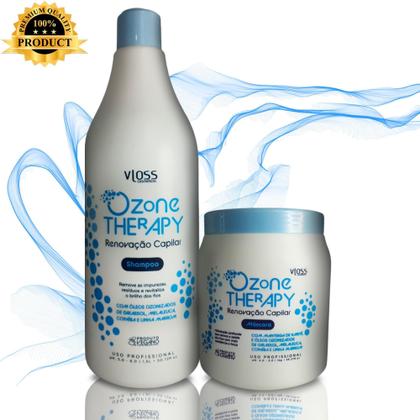 Imagem de Kit Ozone Therapy, Shampoo E Máscara Para Cabelos Hidratados