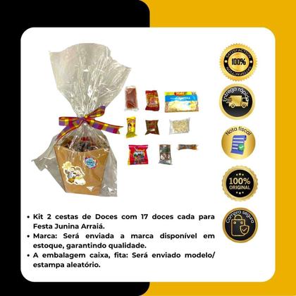 Imagem de Kit p/ 2 pessoas Doces Tradicionais Festa Junina c/17 doces