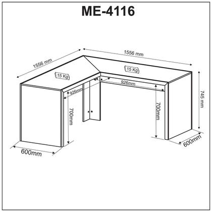 Imagem de Kit P/ Escritório Com Mesa em L Gaveteiro Balcão e Estantes
