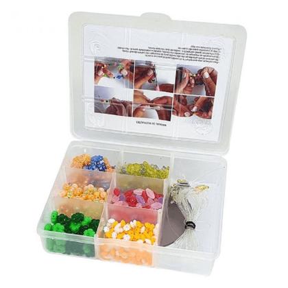 Imagem de Kit P/ Fazer Pulseiras Bijus Peq. 96 Peças BRI0023 - I9 Brinquedos
