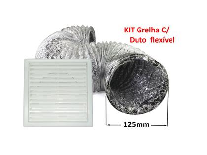 Imagem de Kit P/ Inst. De Coifas C/ Grelha De Exaustão Fixa125mm E Duto 1m