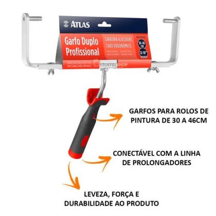 Imagem de Kit P/ Pintura Garfo Duplo Rolo Big Caçamba 25l Rodas