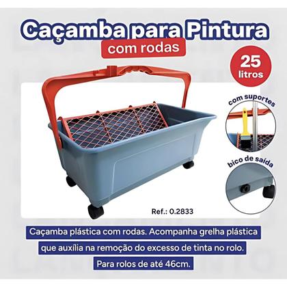 Imagem de Kit P/ Pintura Garfo Duplo Rolo Big Caçamba 25l Rodas